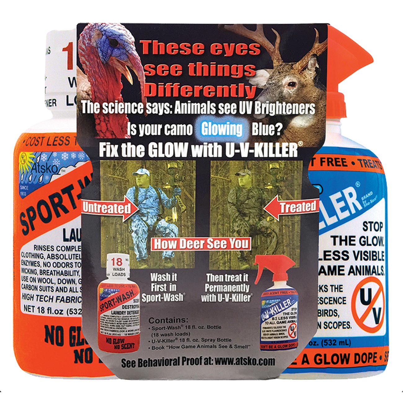 Atsko U-V-Killer / Sport-Wash Combo (2 x 18 oz.)