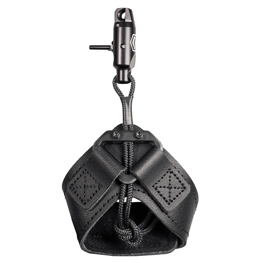 Scott "Quick-Shot" Buckle Strap Leather Single Caliper Bow Release Black