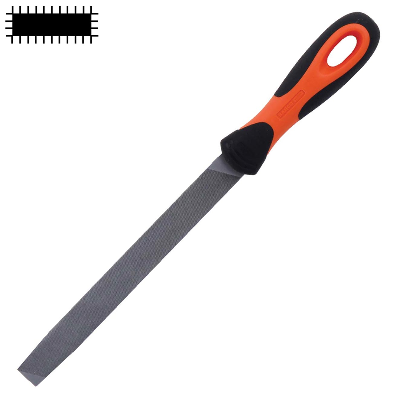 Bahco 10" Mill File Bastard Cut 40 TPI With Ergo Handle