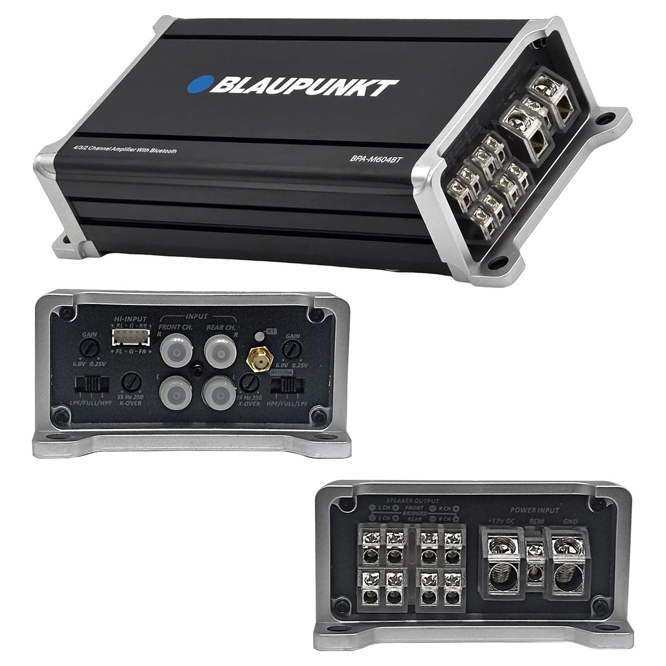 Blaupunkt 4 Channel Compact Amplifier with Built-In 5.0 Lossless Bluetooth 600W RMS/1600W Max