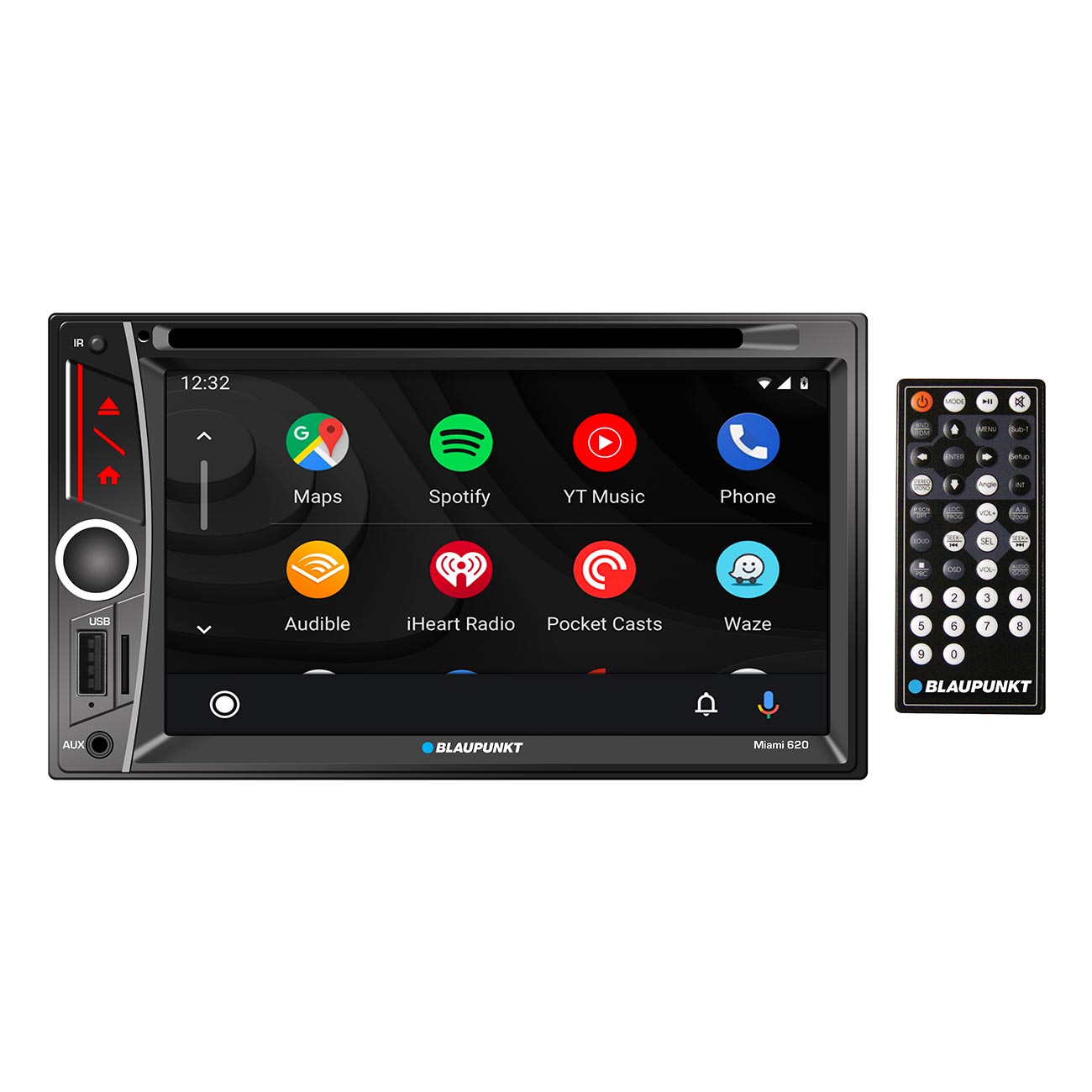 Blaupunkt 6.5” Double DIN Fixed Face Touchscreen DVD Receiver with BT Mirror-Link & USB/SD Inputs