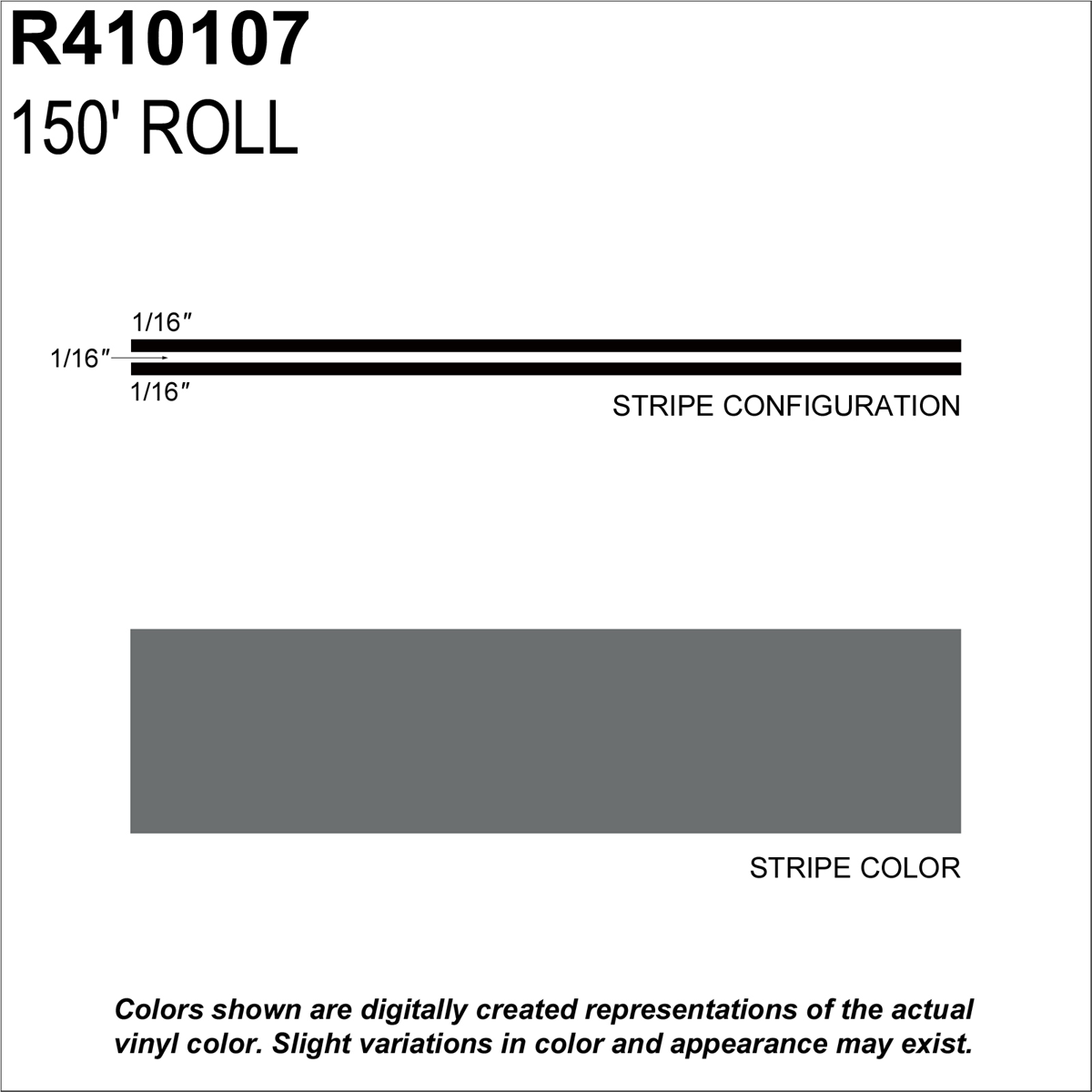 SHARPLINE CONVERTING INC MS, 3/16" X 150'; Gunmetal Metallic