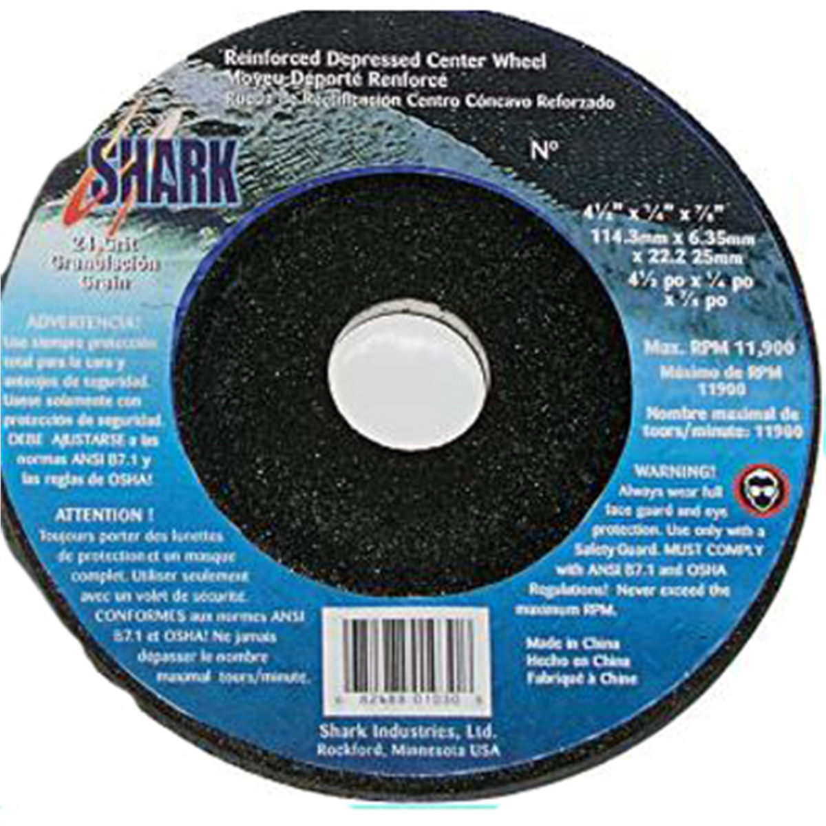 Shark Industries 5pk 2"mini grind.wheel 60 grit